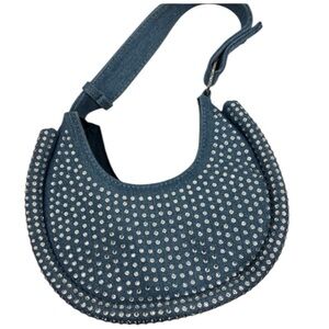 TopShop Y2K Style Denim Rhinestone Handbag